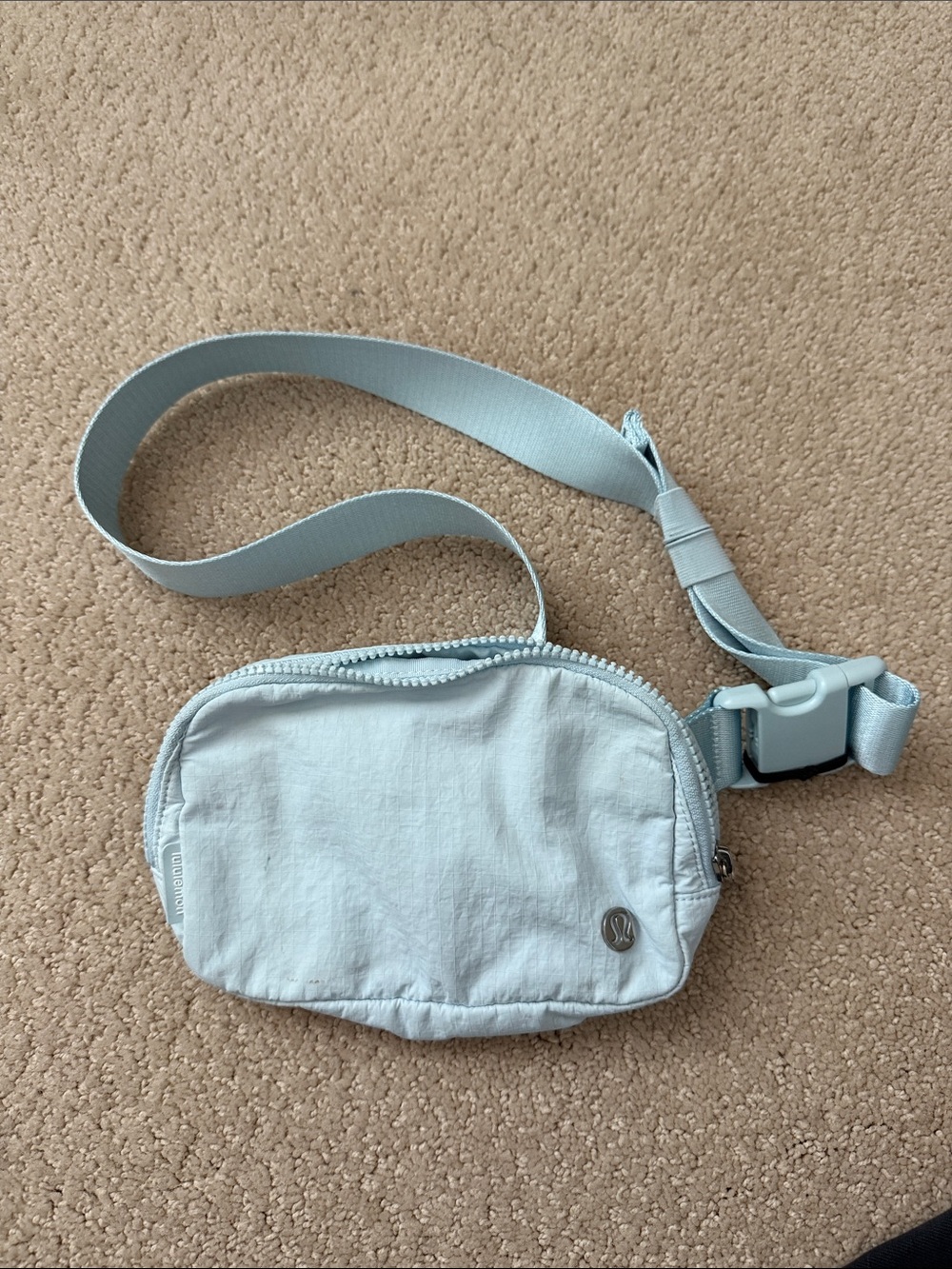 Ice blue Lululemon belt bag